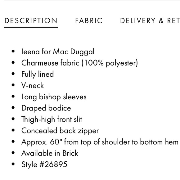 NWT Mac Duggal dress size 10. Long sleeve - Picture 4 of 12